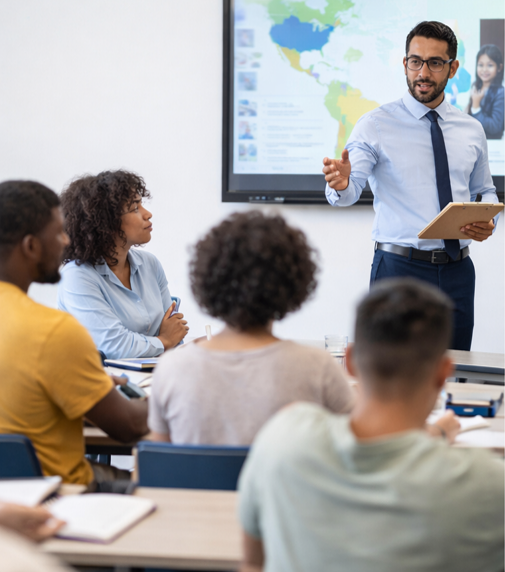 Personas aprendiendo en un entorno colaborativo